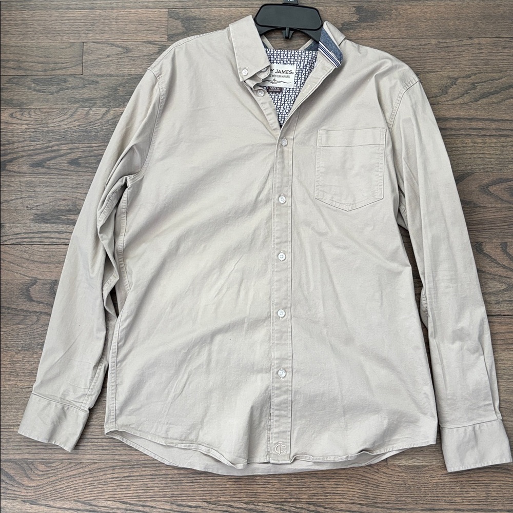 Cody James Men's Beige Dress Shirt